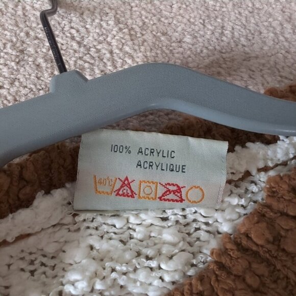 Vintage Boucle Retro 90s Geometric Boho Grunge Slouchy Coogi Style Sweater M - Picture 5 of 9